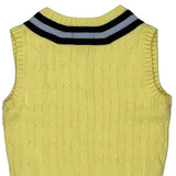 Age 4 V-Neck Polo By Ralph Lauren Sweater Vest - 2XS Yellow Cotton