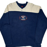 Broncos Nike Football Long Sleeve T-Shirt - Large Blue Cotton