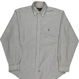 Ralph Lauren Striped Shirt - Large Burgundy Cotton