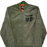 Brooklyn Bkc Graphic Bomber Jacket - XL Green Polyester