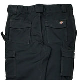 Dickies Cargo Trousers - 38W 32L Black Cotton