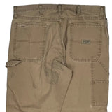 Wrangler Double Knee Carpenter Trousers - 36W 32L Beige Cotton