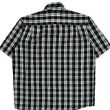 Wrangler Checked Short Sleeve Shirt - Medium Black & White Cotton