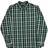 Tommy Hilfiger Checked Shirt - Large Green Cotton