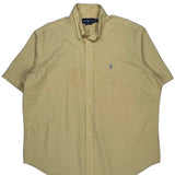 Ralph Lauren Short Sleeve Shirt - 2XL Yellow Cotton