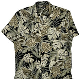 George Floral Hawaiian Shirt - Large Brown Cotton