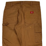 Dickies Double Knee Carpenter Trousers - 36W 30L Brown Cotton