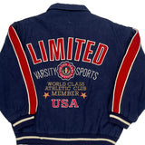 World Class Athletic Club Member USA Limited Graphic Varsity Jacket - Small Red Wool Blend