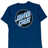 Santa Cruz Spellout T-Shirt - Small Blue Cotton