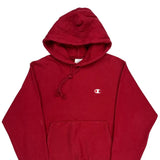 Reverse Weave Champion Hoodie - Small Red Cotton