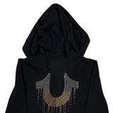 True Religion Studded Hoodie - Medium Black Cotton