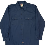 Dickies Shirt - Large Navy Cotton Blend