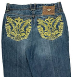 Eight 732 Graphic Jeans - 33W 33L Yellow Cotton