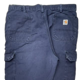 Carhartt Cargo Trousers - 38W 30L Blue Cotton