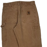 Carhartt Double Knee Carpenter Pants - 32W 32L Brown Cotton
