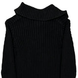 Tommy Hilfiger Collared Sweater - Large Black Cotton