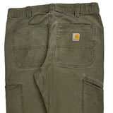 Carhartt Double Knee Carpenter Pants - 31W 34L Green Cotton