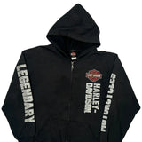 Legendary Harley Davidson Graphic Hoodie - XL Black Cotton