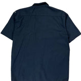 Dickies Short Sleeve Shirt - Large Navy Polyester Blend