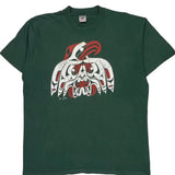 Native American Inspired Design Fruit Of The Loom Graphic T-Shirt - XL Green Cotton