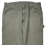 Dickies Carpenter Trousers - 36W 34L Grey Cotton
