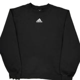 Adidas Sweatshirt - Large Black Cotton Blend