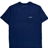 Patagonia Graphic T-Shirt - Small Navy Cotton Blend