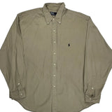 Polo By Ralph Lauren Shirt - XL Beige Cotton
