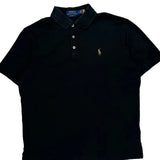 Polo By Ralph Lauren Polo Shirt - Medium Black Cotton