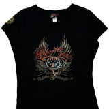 Harley Davidson Graphic T-Shirt - XL Black Cotton