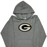 Green Bay Packers N.F.L. Team Apparel Hoodie - Large Gray Cotton Blend