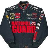 Dale Earnhardt Jr. National Guard Adidas Nascar Bomber Jacket - Medium Black Cotton