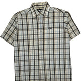 Avirex Checked Short Sleeve Shirt - Medium Beige Cotton