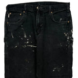Carhartt Double Knee Carpenter Trousers - 36W 32L Black Cotton