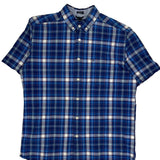 Tommy Hilfiger Checked Short Sleeve Shirt - Medium Blue Cotton