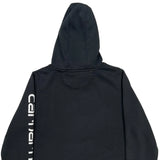 Carhartt Spellout Hoodie - XL Black Cotton Blend