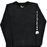 Carhartt Spellout Long Sleeve T-Shirt - Medium Black Cotton