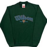Wilson Spellout Sweatshirt - XL Green Cotton Blend