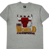 Chicago Bulls Screen Stars Single Stitch T-Shirt - XL Grey Cotton Blend
