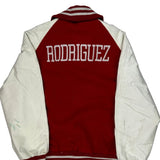 Lc Chenille Appeal Varsity Jacket - Medium Red Leather