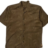 Tommy Bahama Hawaiian Shirt - Medium Brown Silk