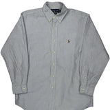 Yarmouth Ralph Lauren Striped Shirt - Medium Blue Cotton