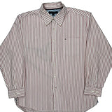Tommy Hilfiger Striped Shirt - XL Red Cotton