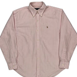 Ralph Lauren Striped Shirt - Large Red Cotton