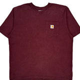 Carhartt T-Shirt - XL Burgundy Cotton