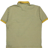 Tommy Hilfiger Striped Polo Shirt - Large Blue Cotton
