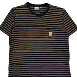 Carhartt Striped T-Shirt - XL Black Cotton