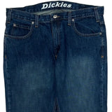 Regular Fit Dickies Jeans - 35W 32L Blue Cotton