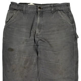 Carhartt Double Knee Carpenter Trousers - 34W 34L Grey Cotton