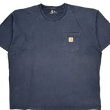 Carhartt T-Shirt - 2XL Blue Cotton